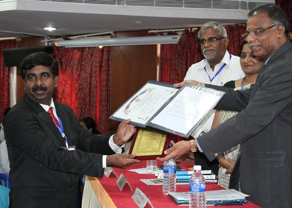 Receiving the ISC Prof. S.S. Srivastava Award for Excellence in Teaching and Research in Criminology, 2015