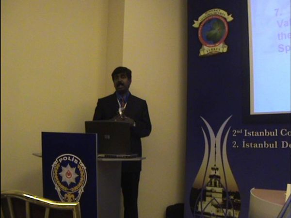 Presenting at the 2nd Istanbul Conference on Democracy and Global Security, 2007